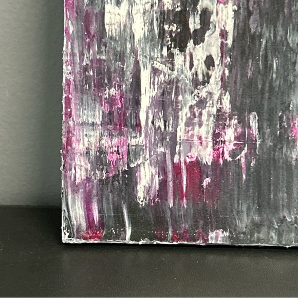 Original Abstract Painting On Reclaimed Wood 12” X 12 “ X‎ 1” Getting Through It - Picture 5 of 16